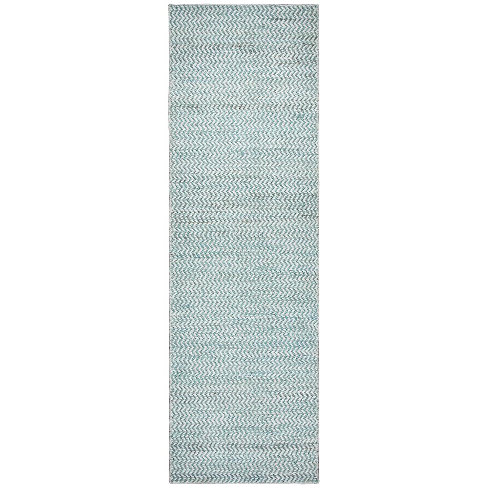 Hand Woven Flat Weave Pile Jute/ Wool Rug, 5' x 8'. Picture 16