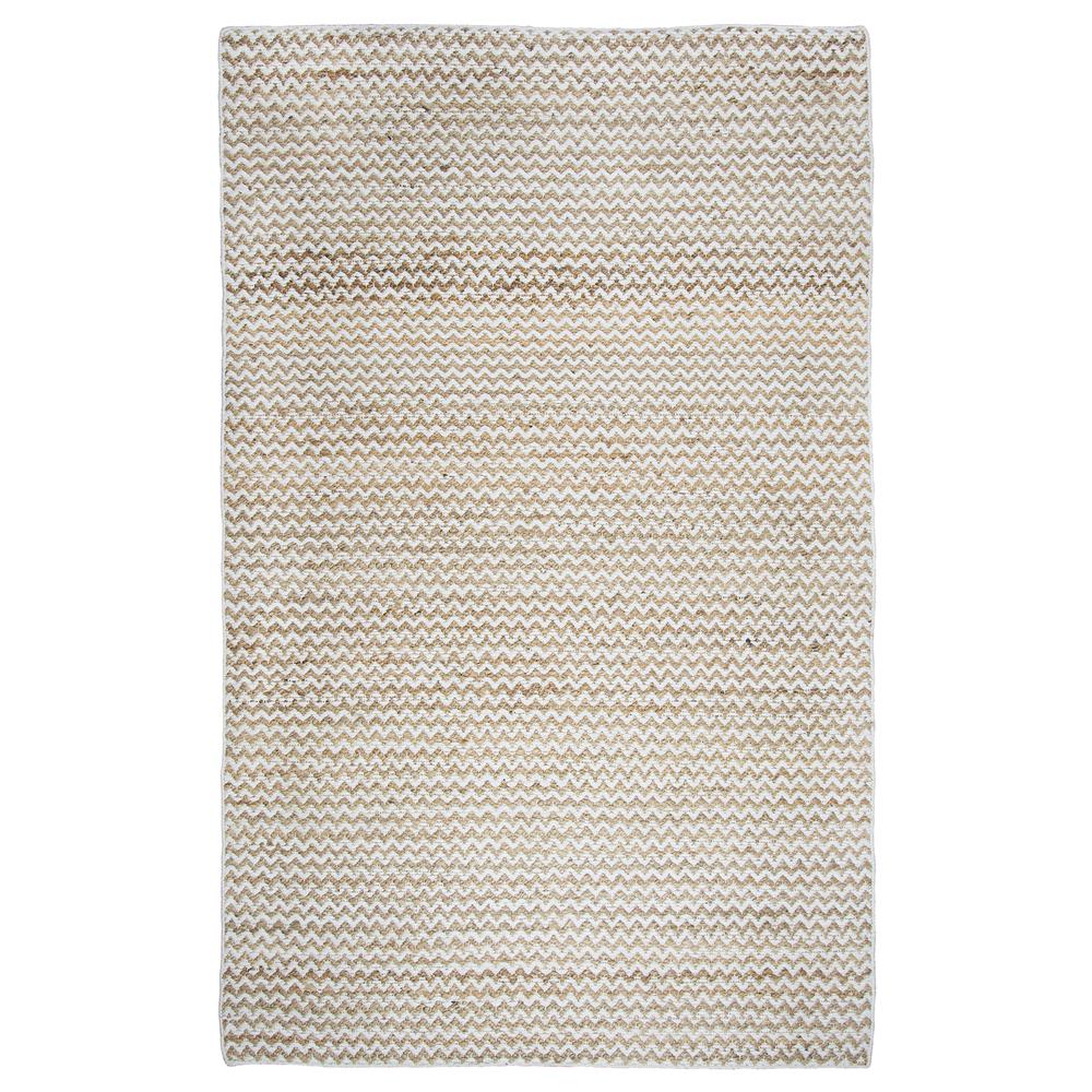 Hand Woven Flat Weave Pile Jute/ Wool Rug, 5' x 8'. Picture 13