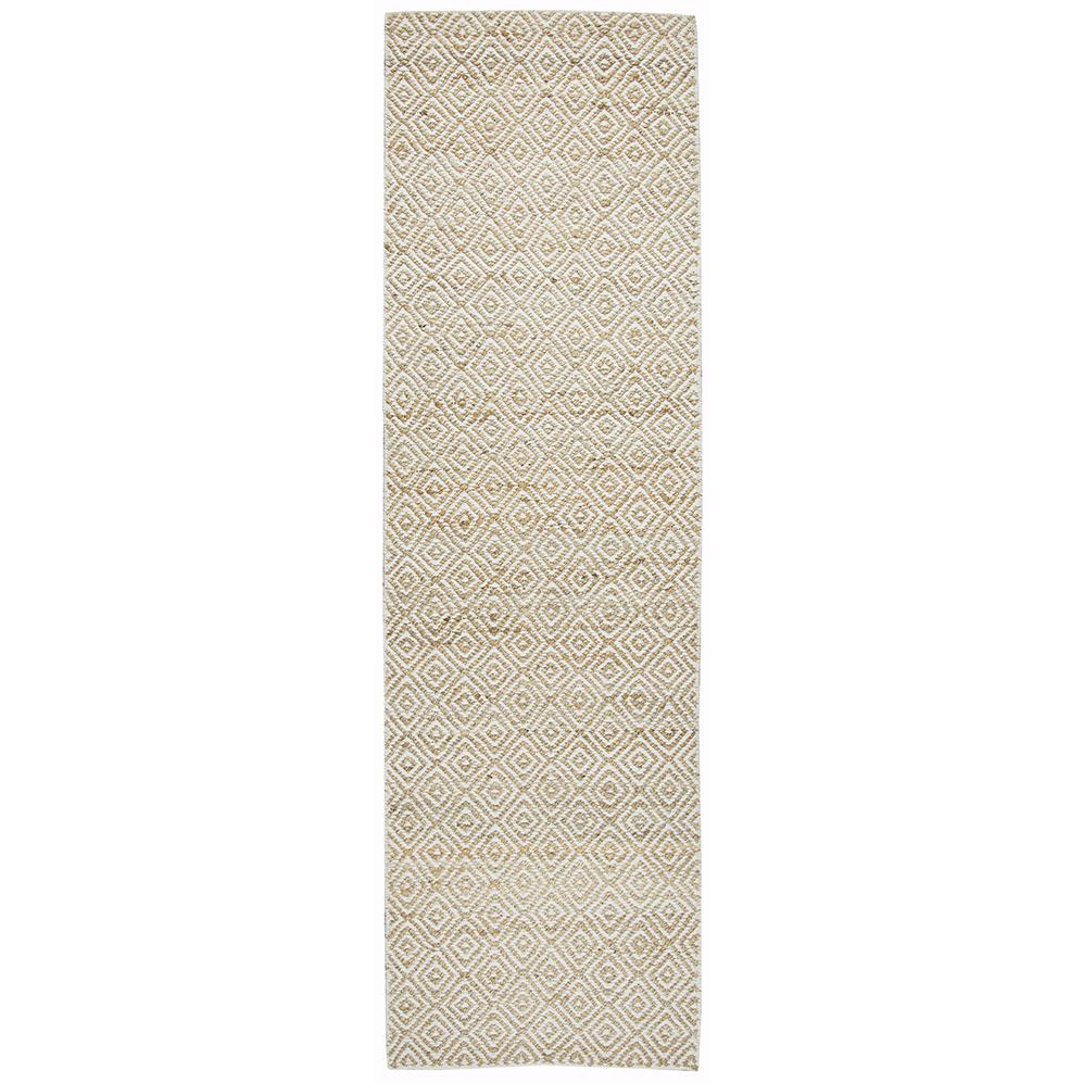 Hand Woven Flat Weave Pile Jute/ Wool Rug, 5' x 8'. Picture 14