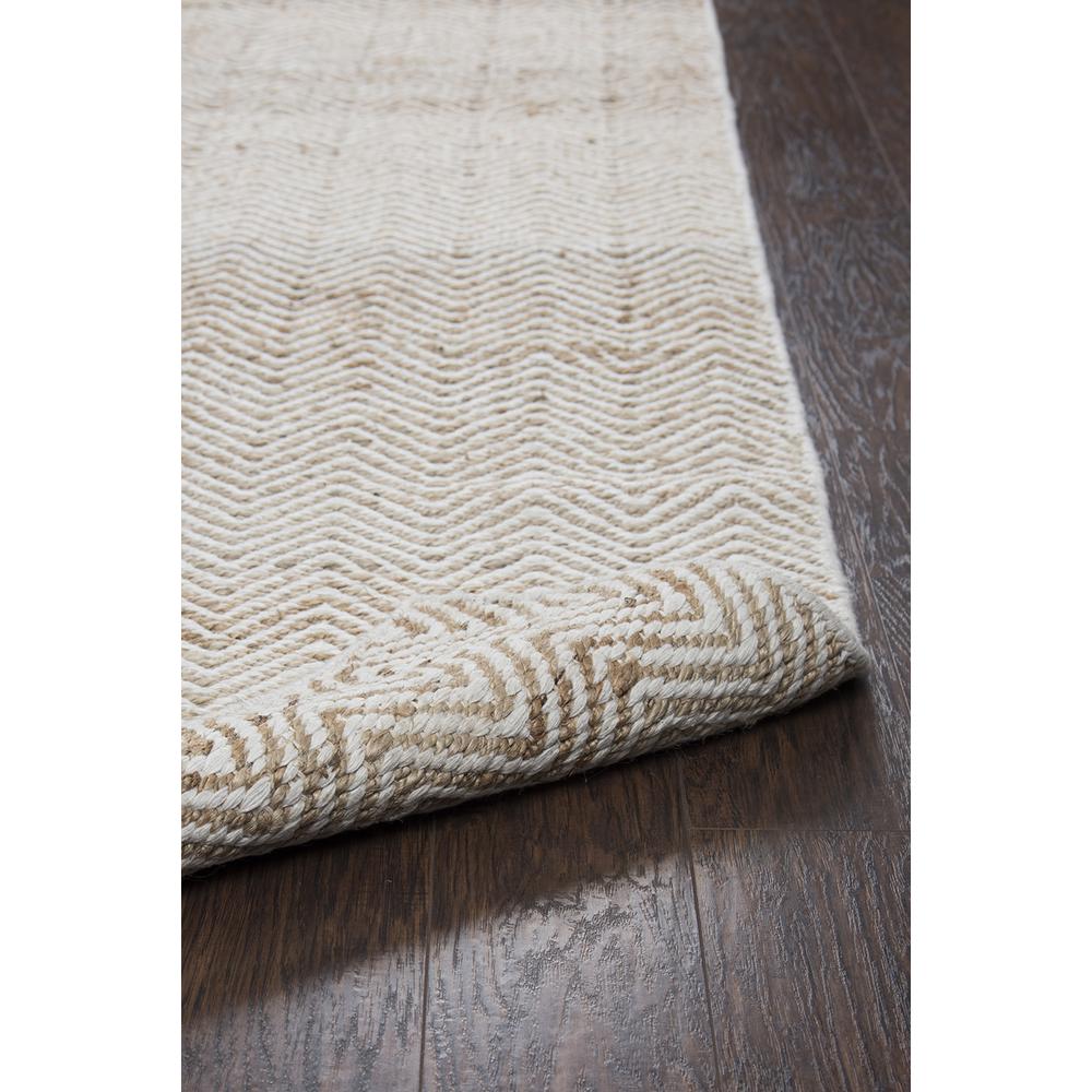 Hand Woven Flat Weave Pile Jute/ Wool Rug, 5' x 8'. Picture 10