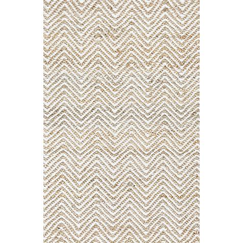 Hand Woven Flat Weave Pile Jute/ Wool Rug, 5' x 8'. Picture 12