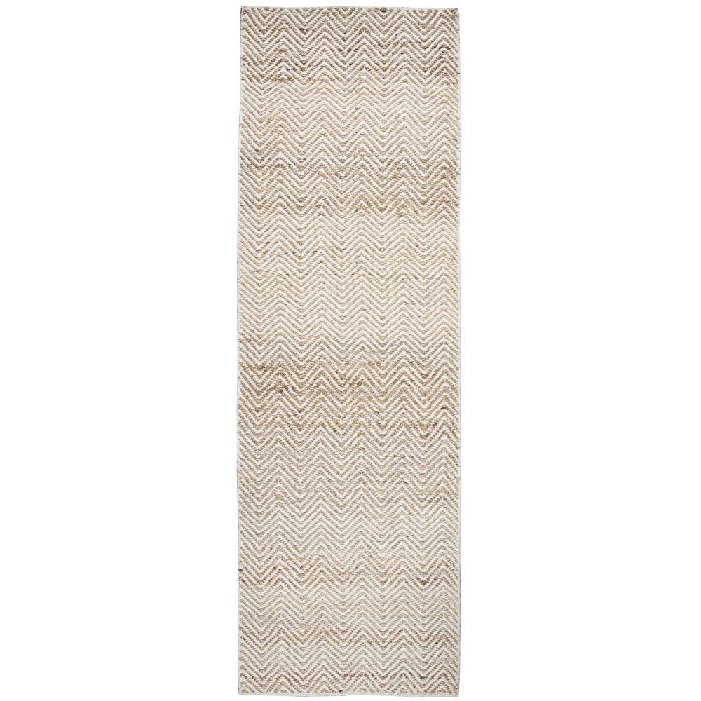 Hand Woven Flat Weave Pile Jute/ Wool Rug, 5' x 8'. Picture 8