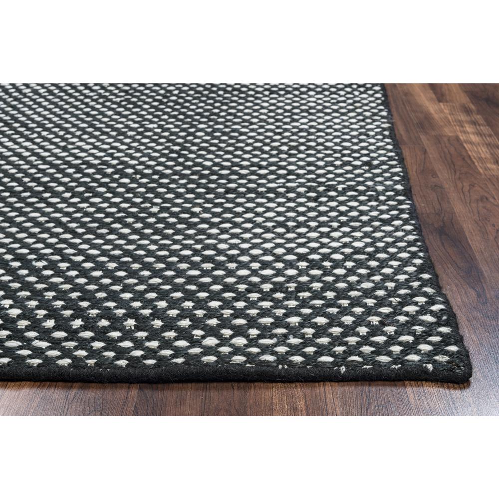 Hand Woven Flat Weave Pile Jute/ Wool Rug, 5' x 8'. Picture 2
