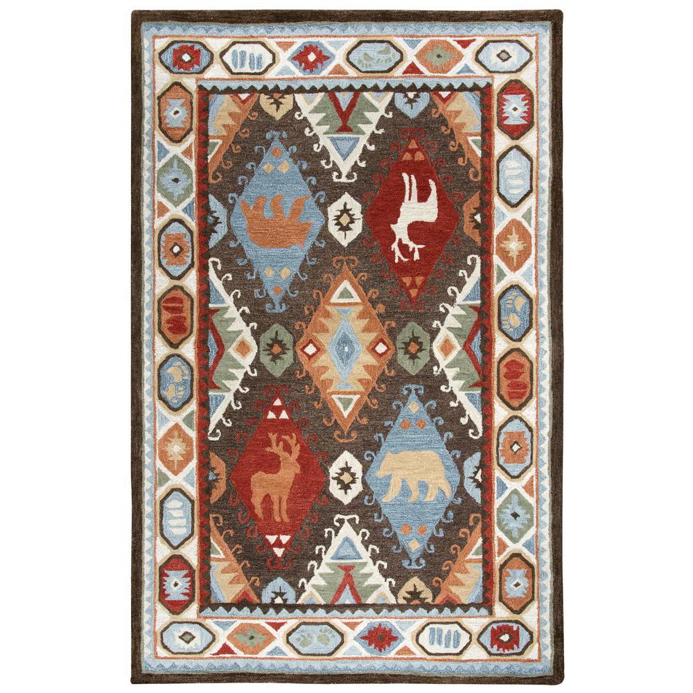 Itasca Brown 5' x 8' Hand-Tufted Rug- IT1001. Picture 4