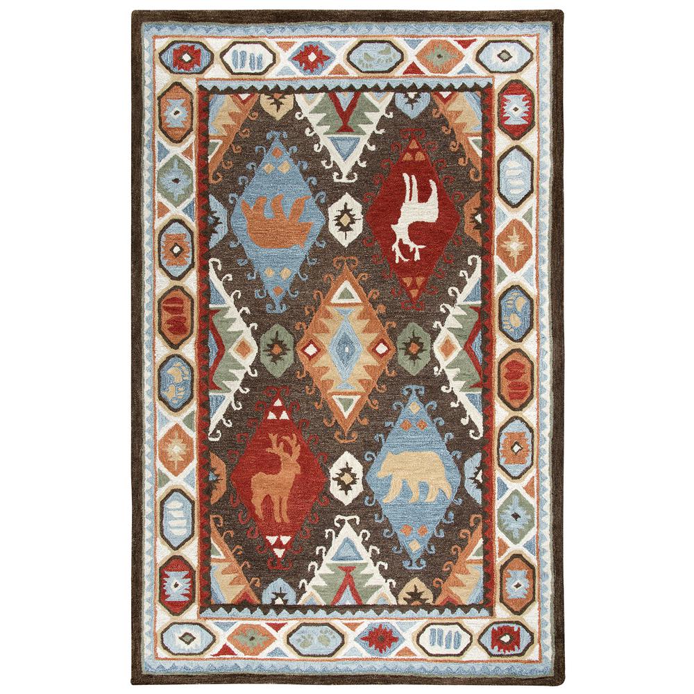 Itasca Brown 5' x 8' Hand-Tufted Rug- IT1001. Picture 10