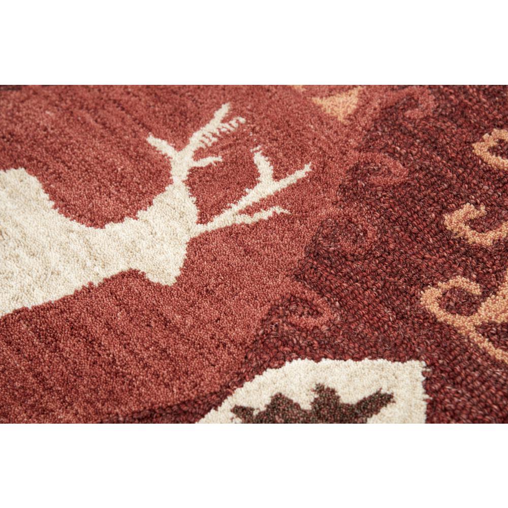 Itasca Red 5' x 8' Hand-Tufted Rug- IT1005. Picture 3