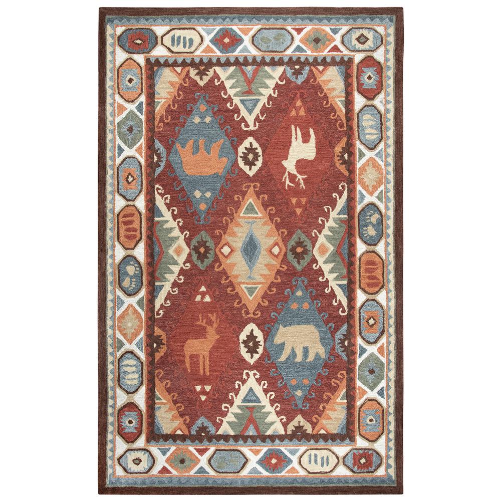 Itasca Red 5' x 8' Hand-Tufted Rug- IT1005. Picture 10