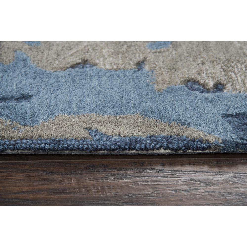 Hand Tufted Cut & Loop Pile Wool/ Viscose Rug, 2'6" x 8'. Picture 6