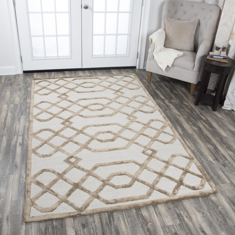 Madison Neutral 8' x 10' Hand-Tufted Rug- MI1012. Picture 6