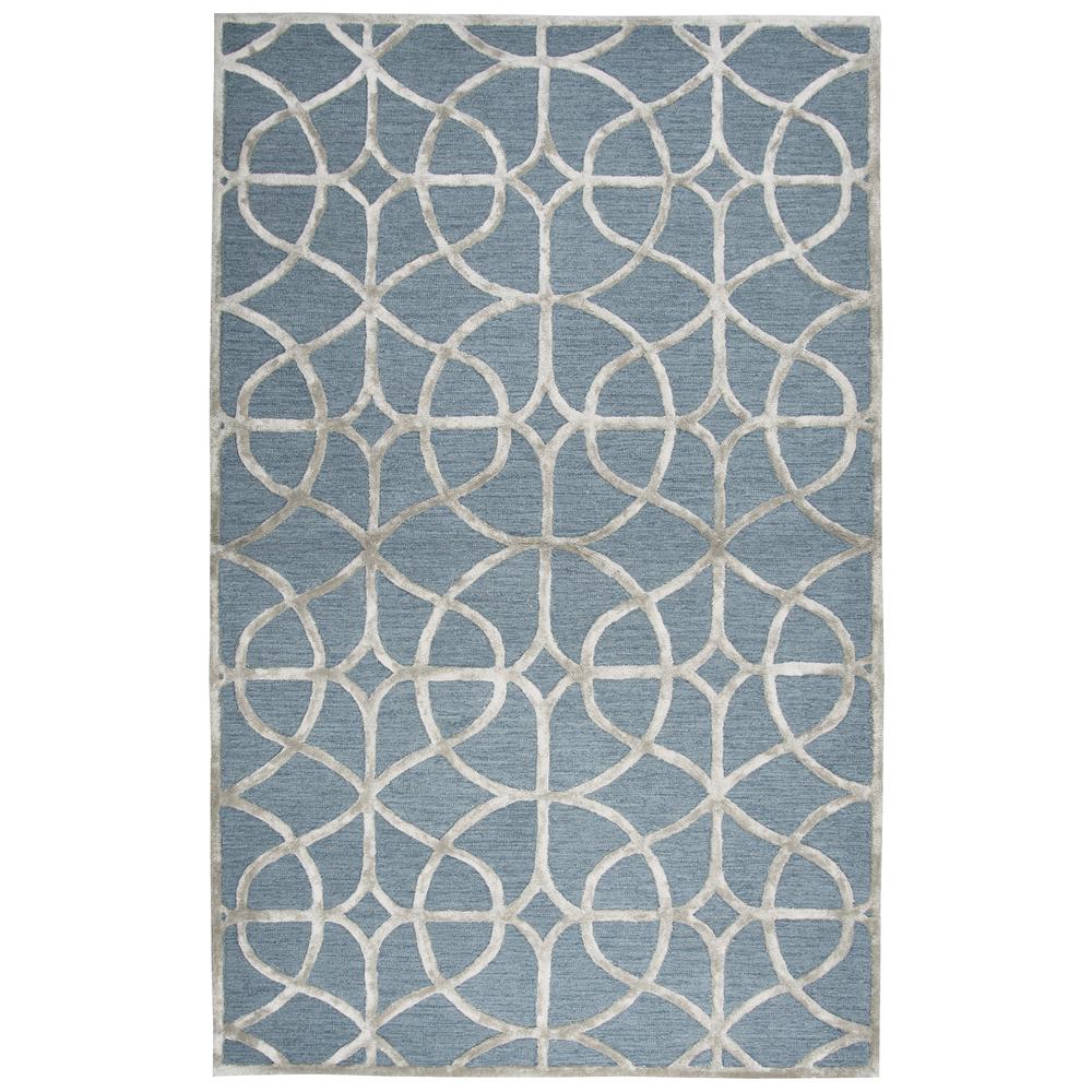 Madison Blue 8' x 10' Hand-Tufted Rug- MI1014. Picture 4