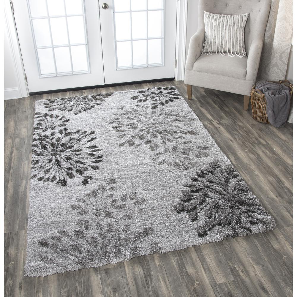 Midnight Gray 5'3" x 7'3" Power-Loomed Rug- MT1007. Picture 5