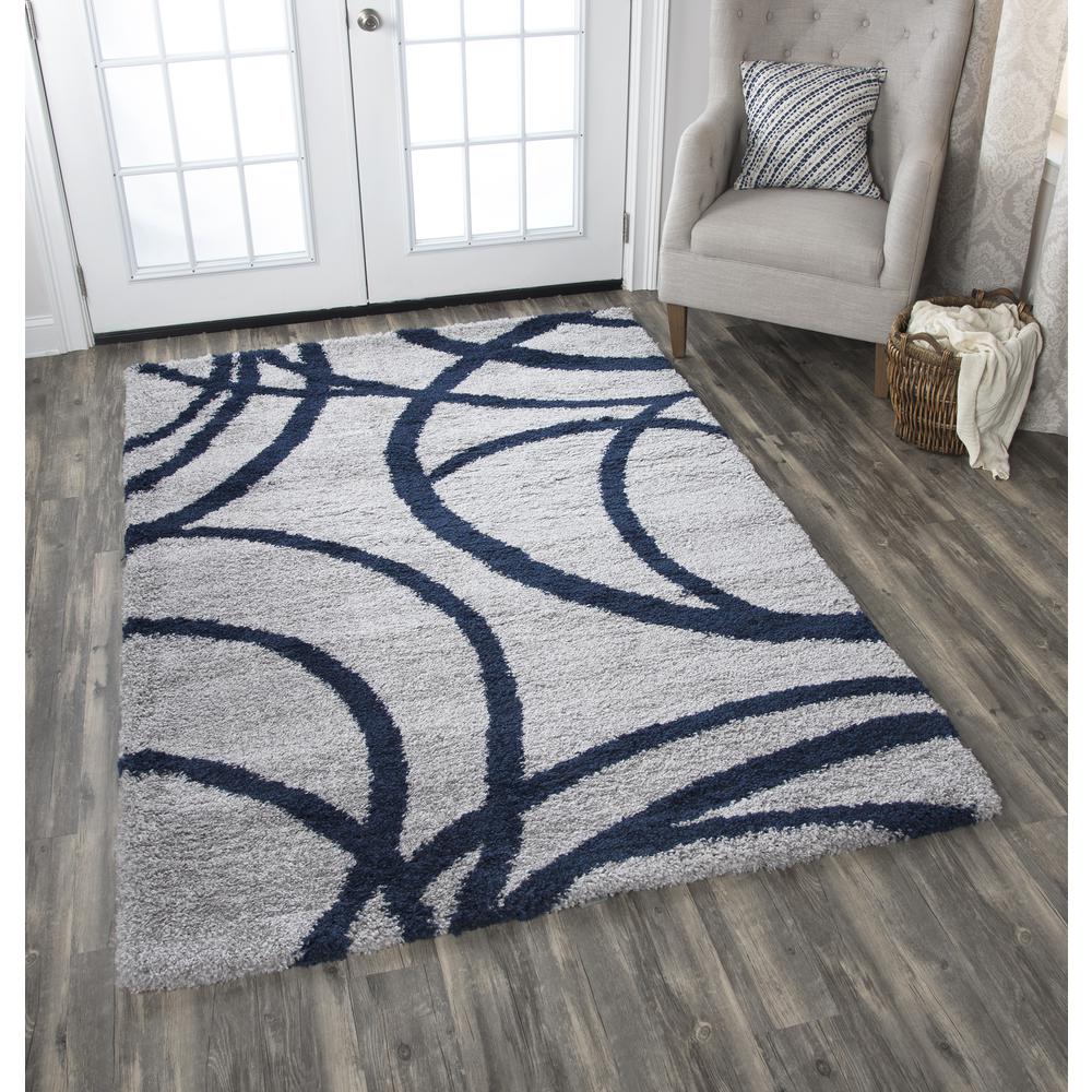 Midnight Gray 5'3" x 7'3" Power-Loomed Rug- MT1011. Picture 5