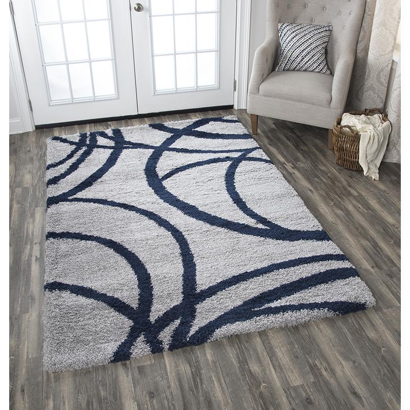 Midnight Gray 5'3" x 7'3" Power-Loomed Rug- MT1011. Picture 10