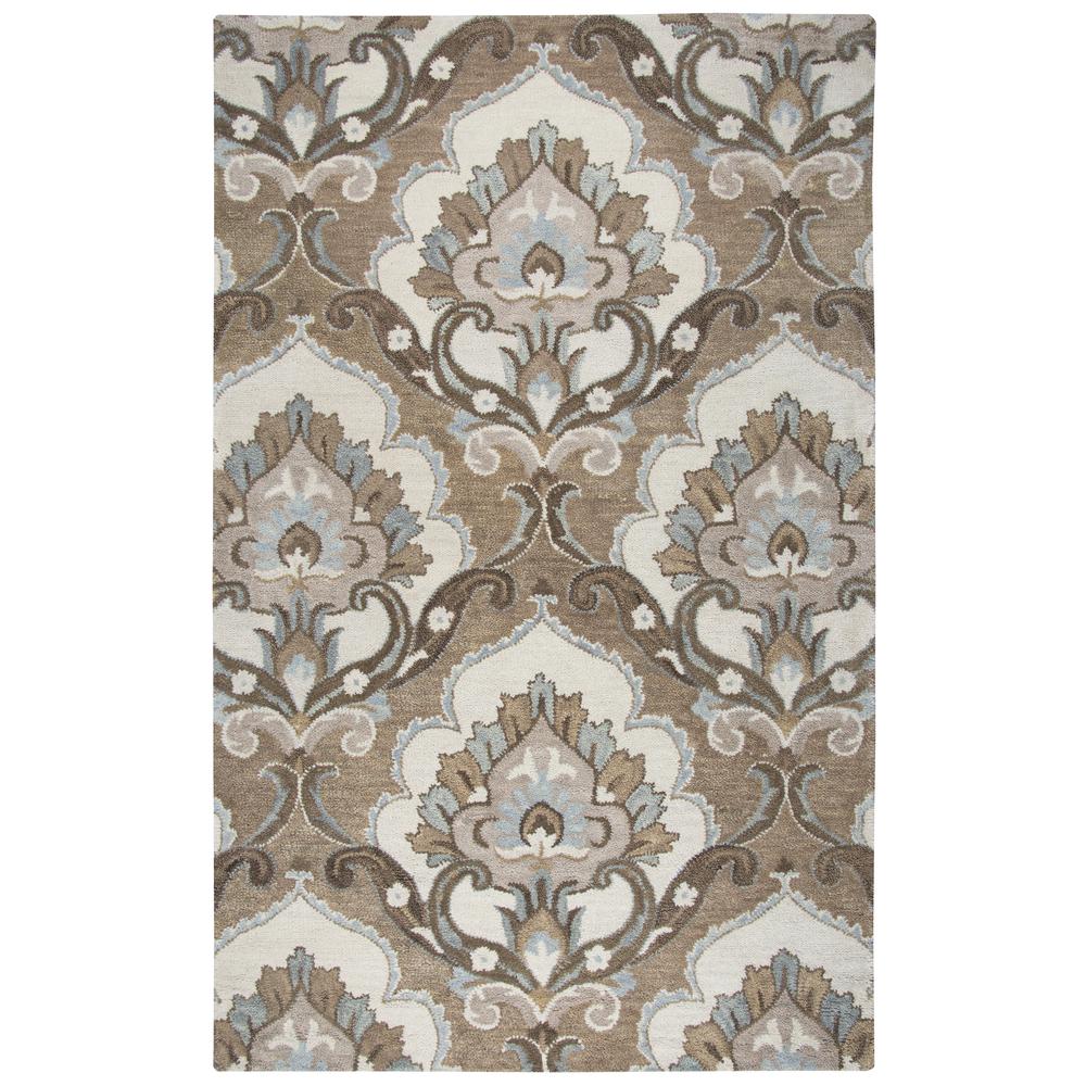 Napoli Brown 10' x 14' Hand-Tufted Rug- NP1004. The main picture.