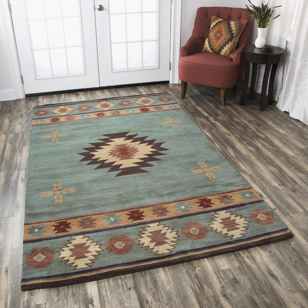 Hand Tufted Cut Pile Wool Rug, 10' x 14'. Picture 2