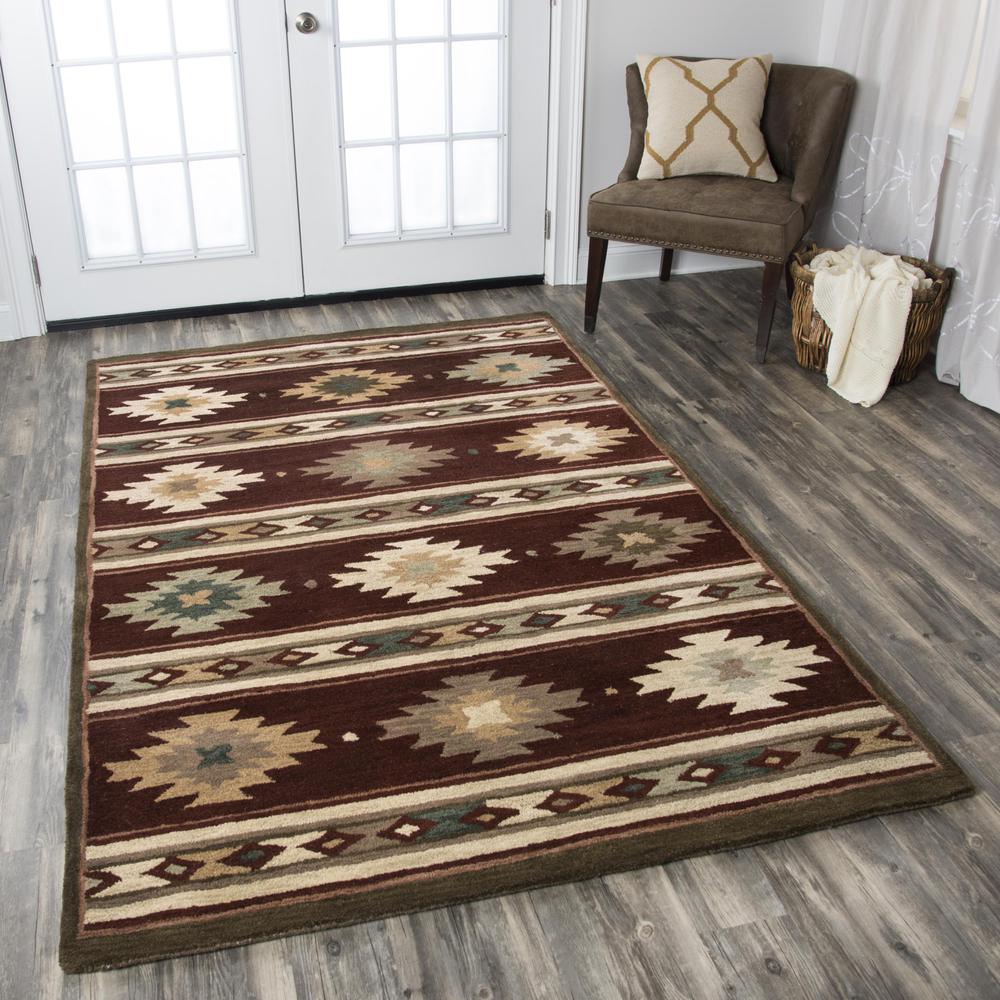Hand Tufted Cut Pile Wool Rug, 3' x 5'. Picture 2