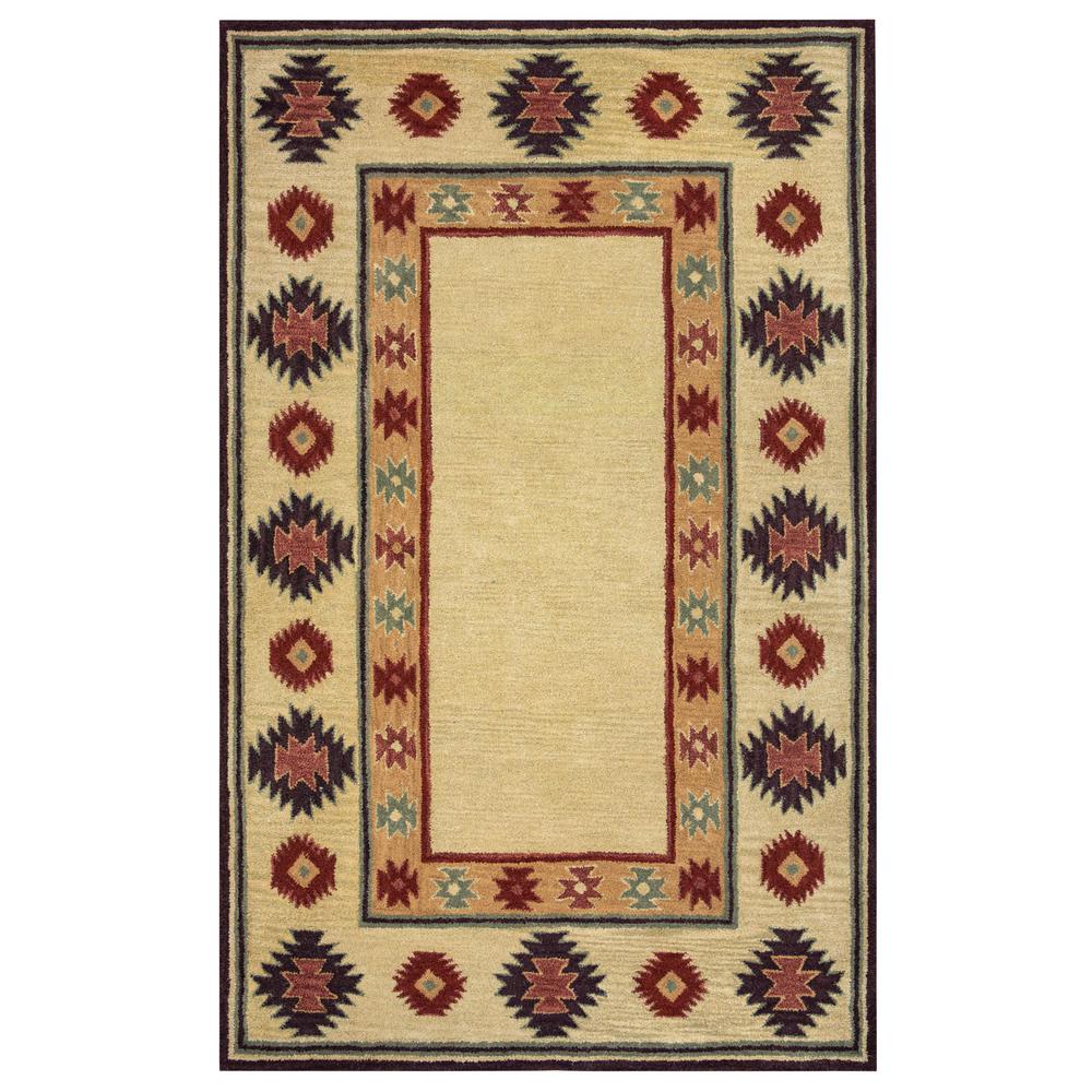 Hand Tufted Cut Pile Wool Rug, 5' x 8'. Picture 1
