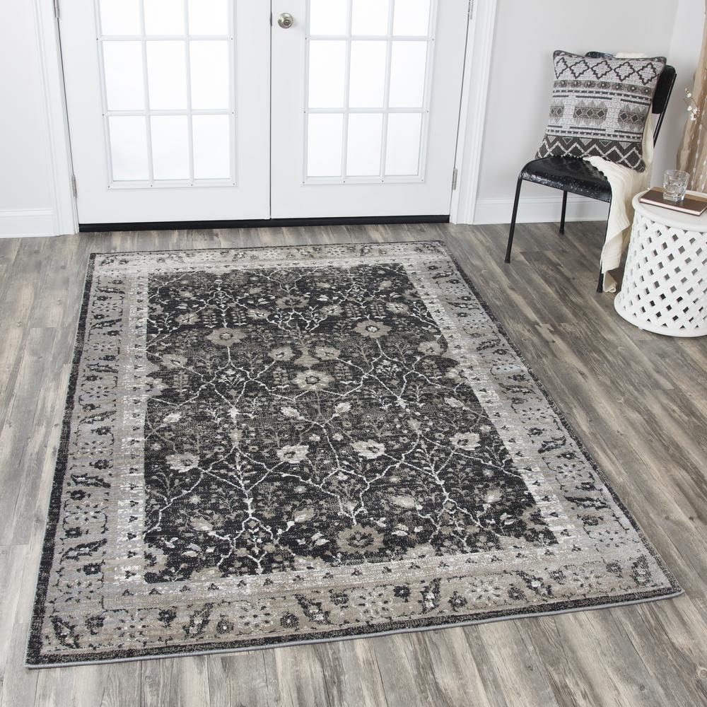 Swagger Black 7'10" x 10'10" Power-Loomed Rug- SW1004. Picture 6