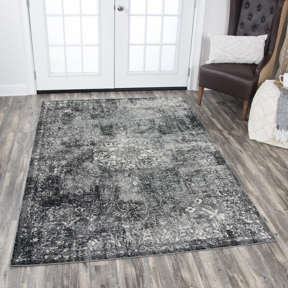 Swagger Gray 7'10" x 10'10" Power-Loomed Rug- SW1006. Picture 7