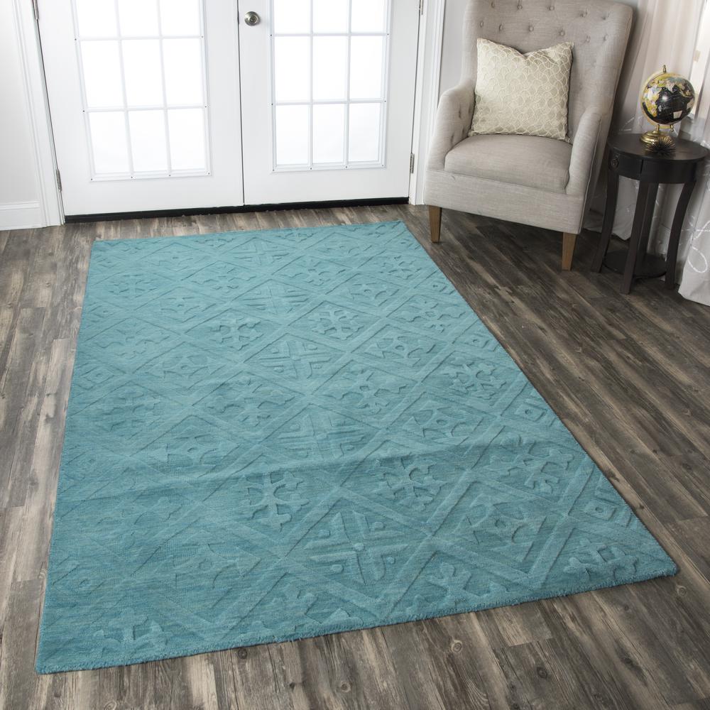Technique Blue 8' x 10' Hand Loomed Rug- TC8272. Picture 5