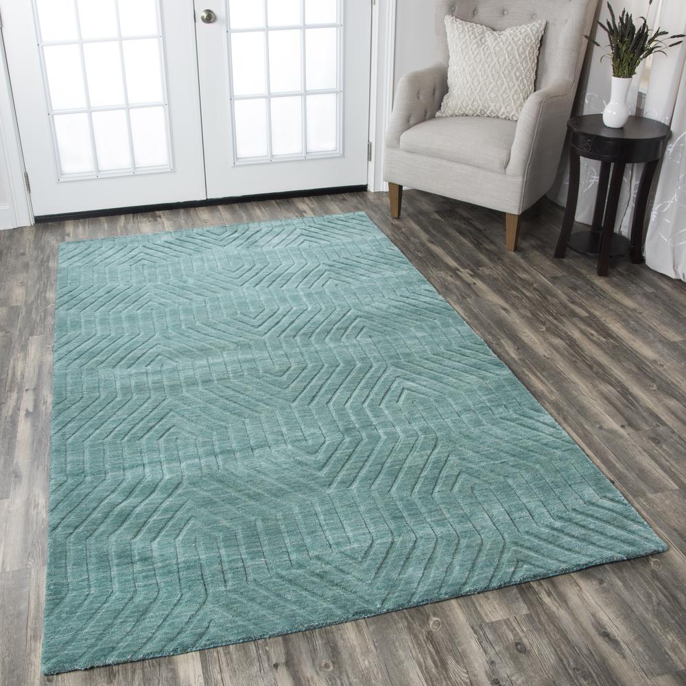 Technique Blue 8' x 10' Hand Loomed Rug- TC8577. Picture 5