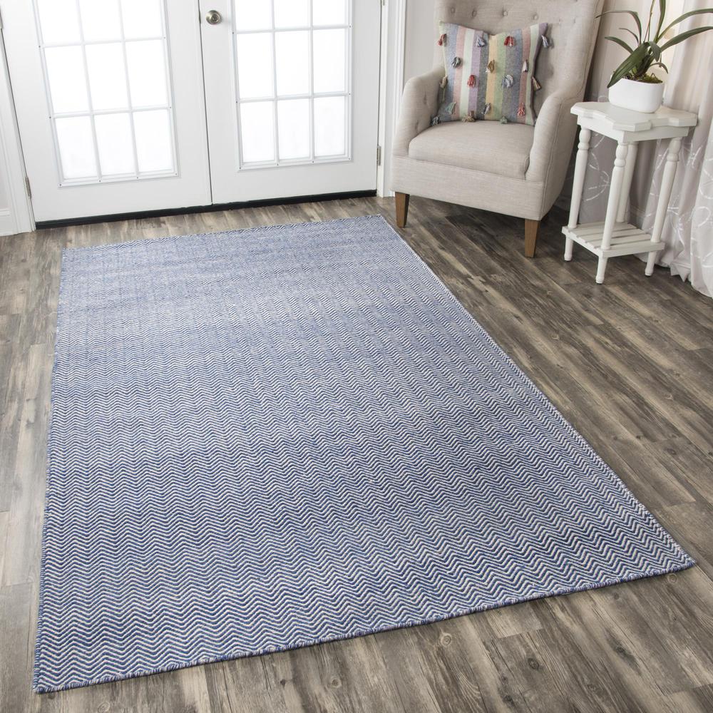 Twist Blue 3' x 5' Hand Woven Rug- TW2922. Picture 2