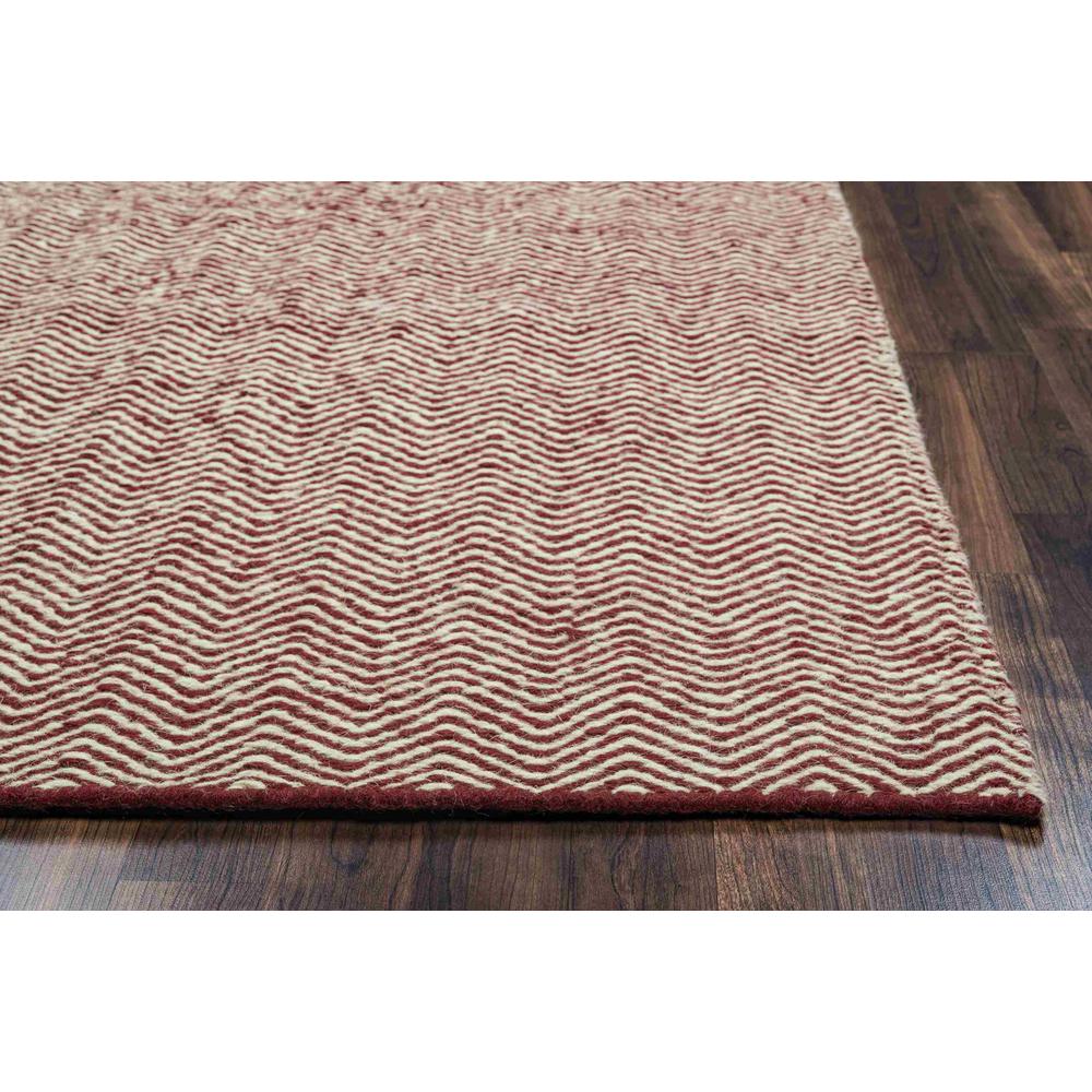 Twist Red 3' x 5' Hand Woven Rug- TW2967. Picture 3