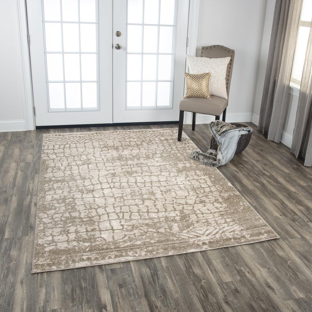 Venice Neutral 8'10"x11'10" Power-Loomed Rug- VI1001. Picture 6
