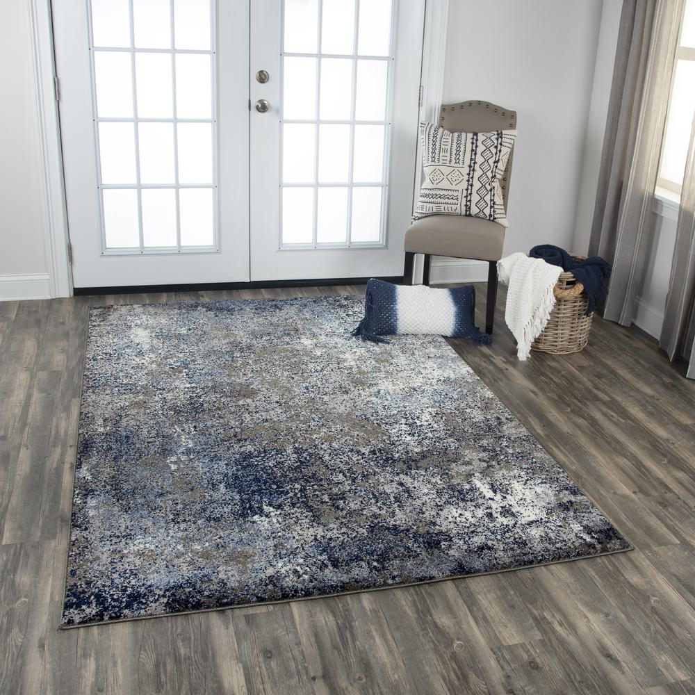 Venice Gray 8'10"x11'10" Power-Loomed Rug- VI1003. Picture 6