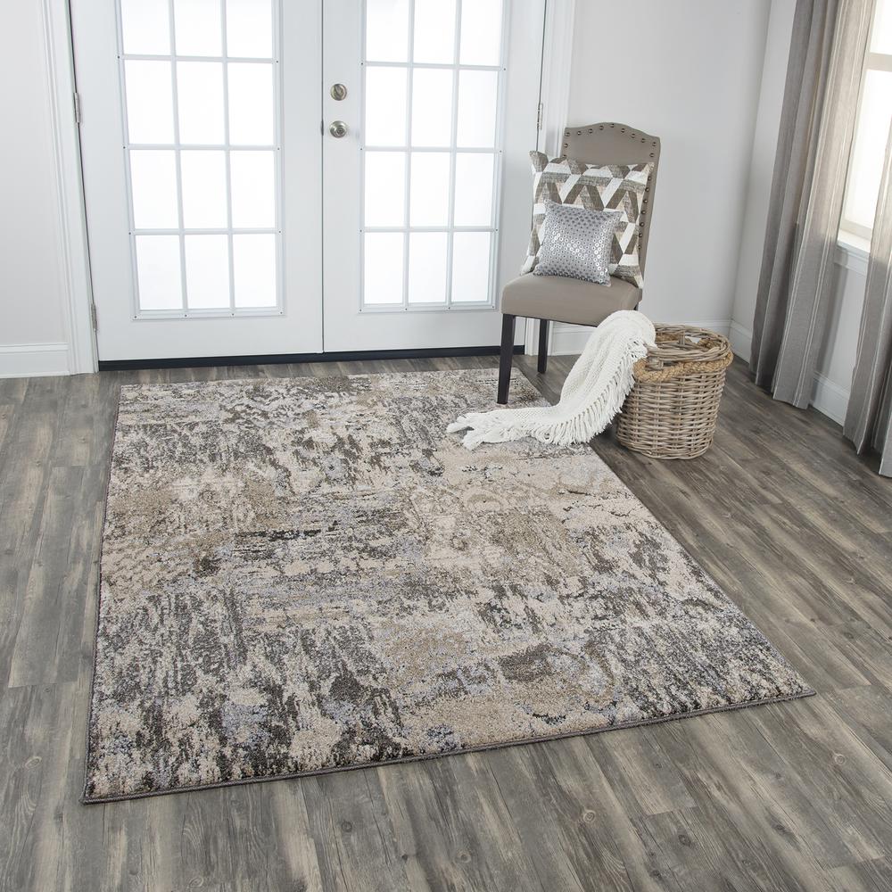 Venice Neutral 8'10"x11'10" Power-Loomed Rug- VI1005. Picture 12