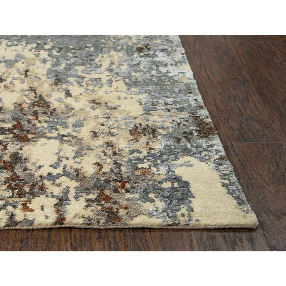 Hand Knotted Cut Pile Wool/ Viscose Rug, 8' x 10'. Picture 3