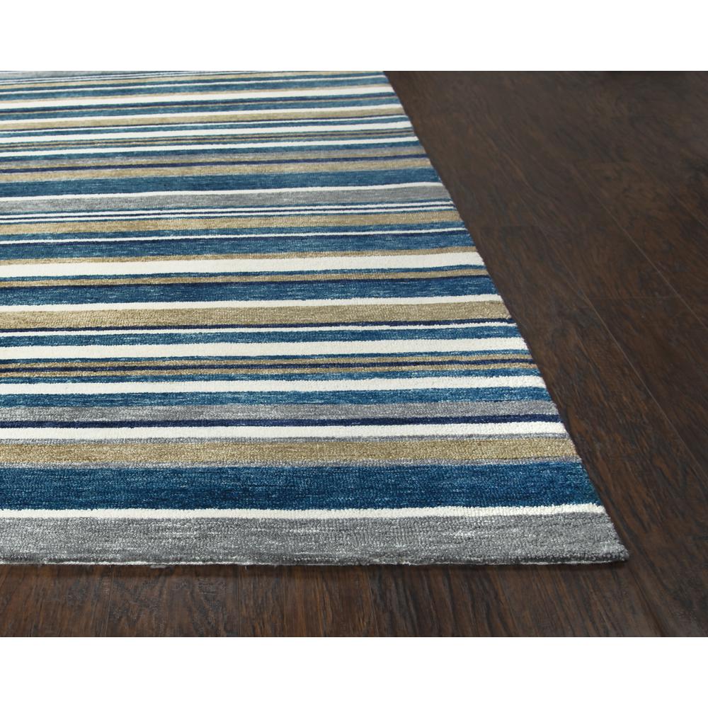 Bermuda Blue 7'6"X9'6" Hand-Tufted Rug- BMD101. Picture 1