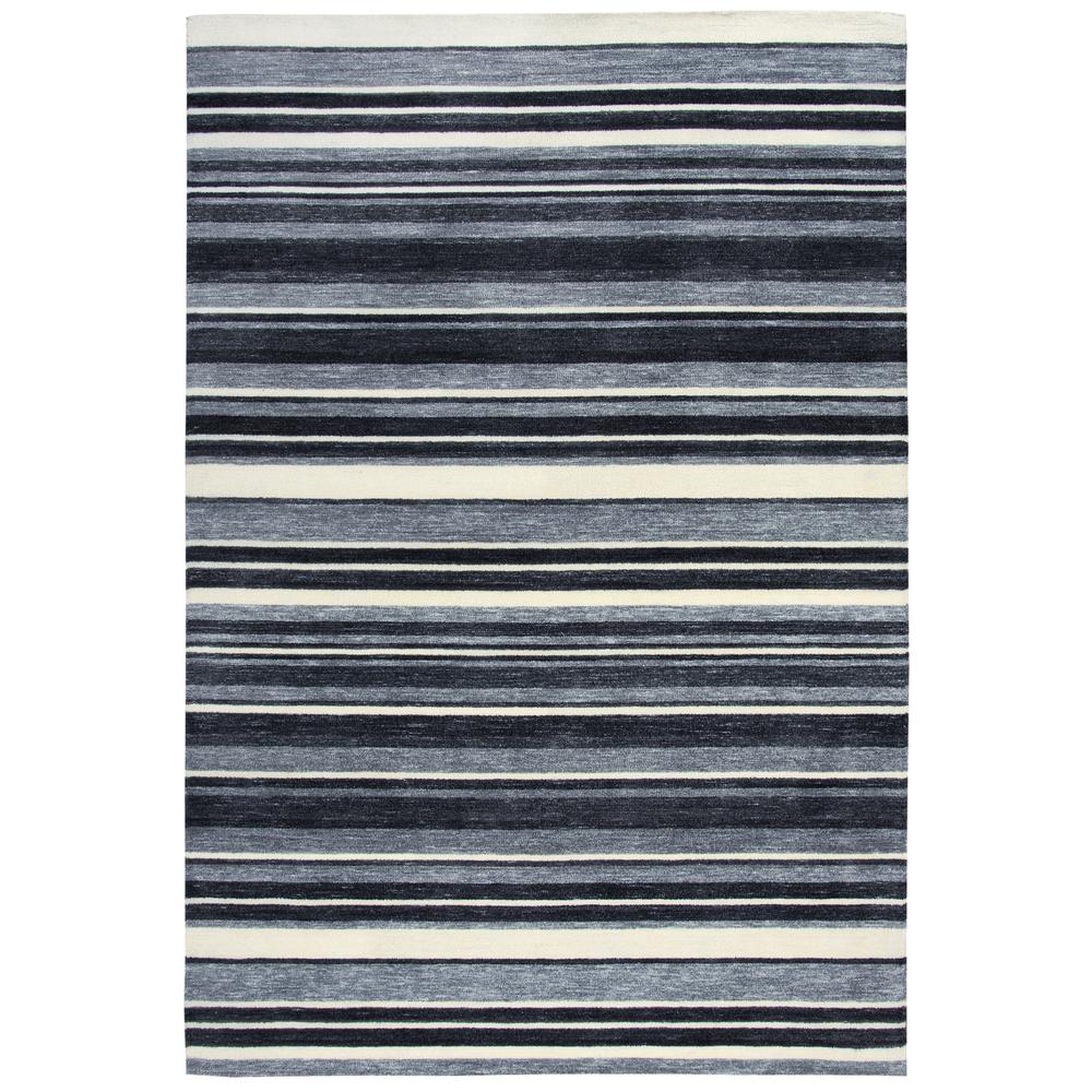 Bermuda Gray 7'6"X9'6" Hand-Tufted Rug- BMD103. Picture 4