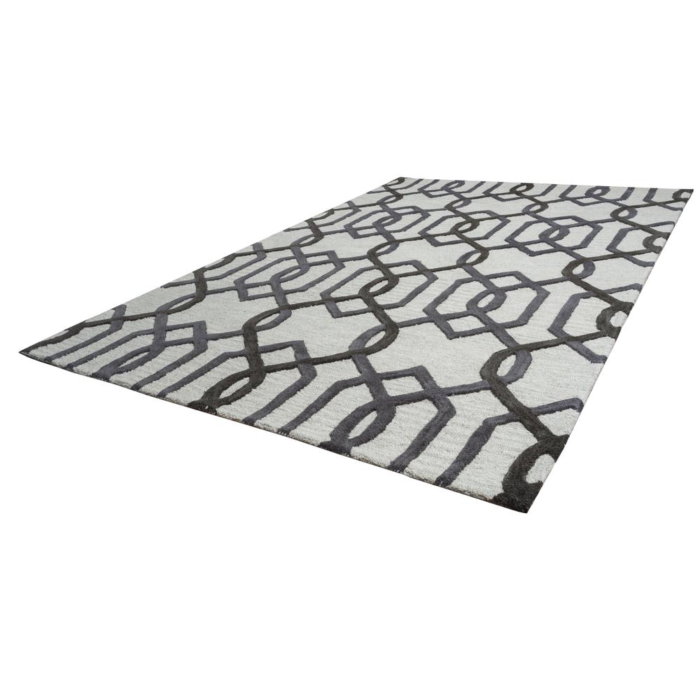 Berlin Gray 9' x 12' Hand-Tufted Rug- BN1008. Picture 2