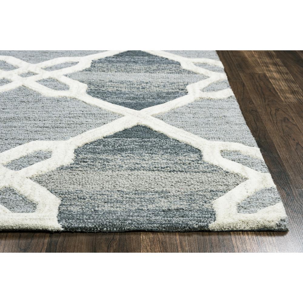Berlin Blue 5' x 8' Hand-Tufted Rug- BN1010. Picture 9