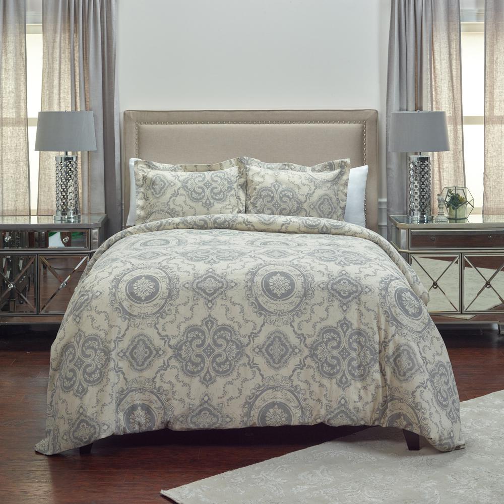 Rizzy Home 98" x 98" Duvet - BT4194. Picture 2