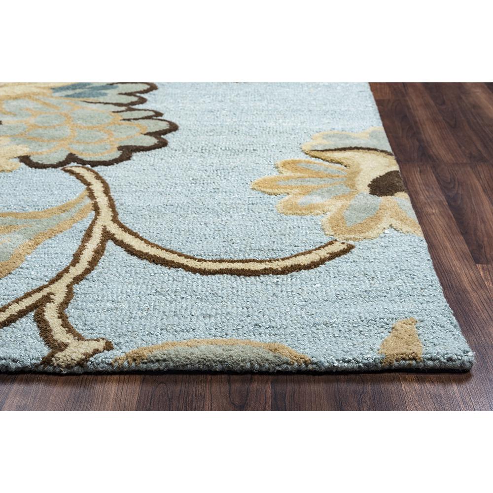 Charming Blue 8' Round Hand-Tufted Rug- CM1002. Picture 10