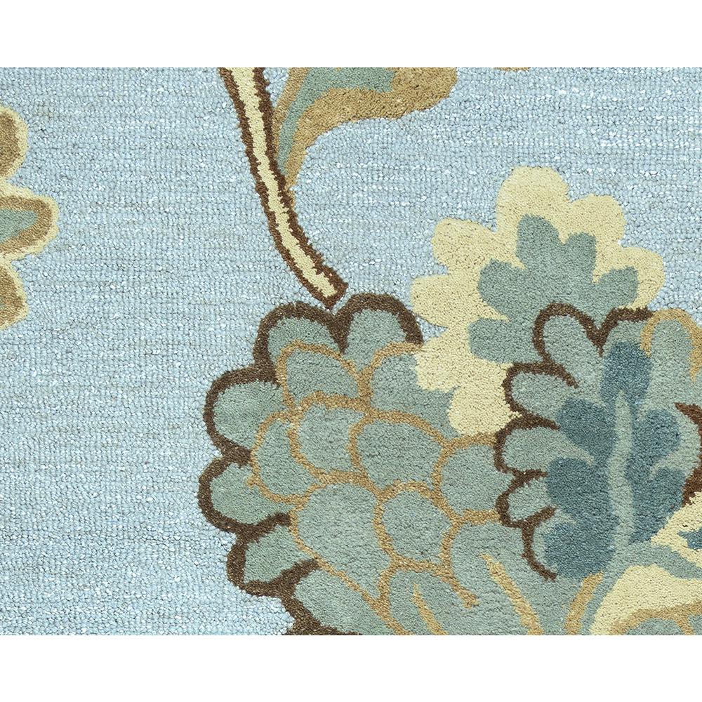 Charming Blue 8' Round Hand-Tufted Rug- CM1002. Picture 3