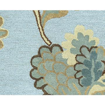 Charming Blue 8' Round Hand-Tufted Rug- CM1002. Picture 11