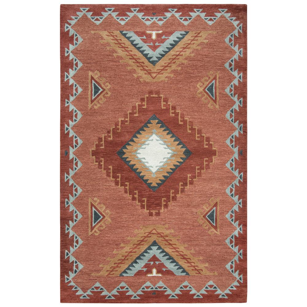 Durango Red 5' x 8' Hand-Tufted Rug- DR1010. Picture 4