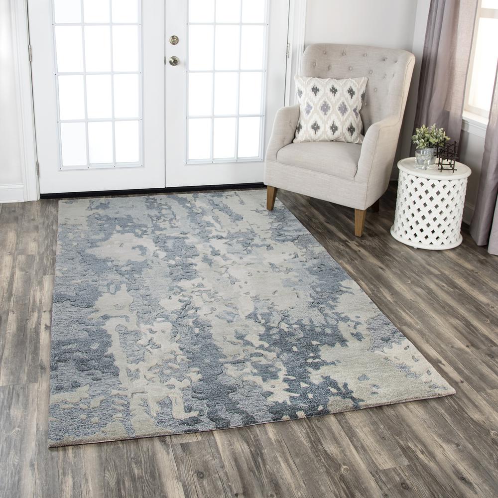 Flare Gray 8' x 10' Hand-Tufted Rug- FR1006. Picture 13