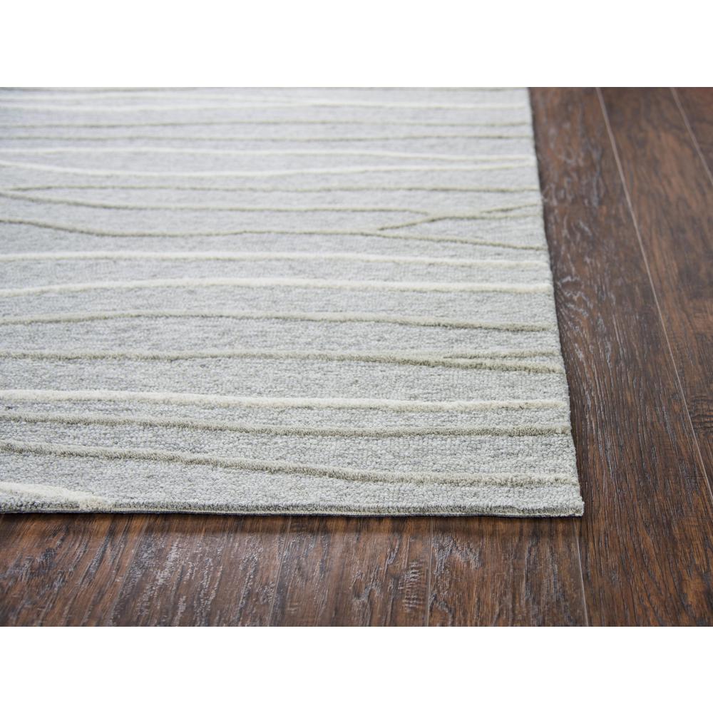 Hand Tufted Cut & Loop Pile Wool Rug, 5' x 8'. Picture 3