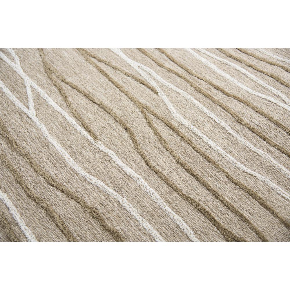 Hand Tufted Cut & Loop Pile Wool Rug, 5' x 8'. Picture 4