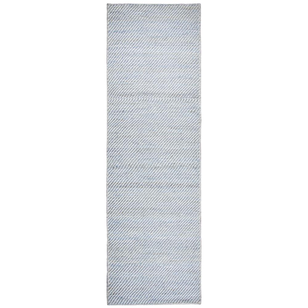 Hand Woven Flat Weave Pile Jute/ Wool Rug, 2'6" x 8'. Picture 8