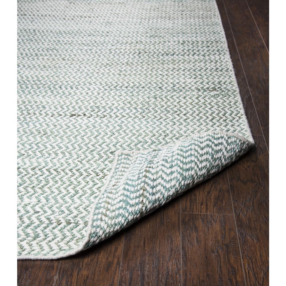 Hand Woven Flat Weave Pile Jute/ Wool Rug, 2'6" x 8'. Picture 10