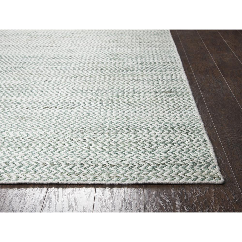 Hand Woven Flat Weave Pile Jute/ Wool Rug, 2'6" x 8'. Picture 11