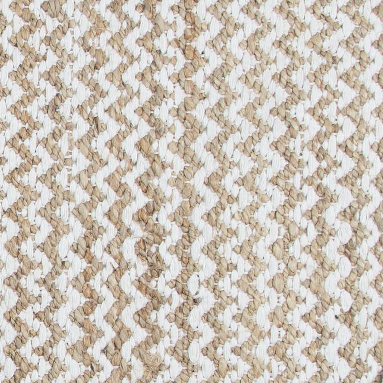 Hand Woven Flat Weave Pile Jute/ Wool Rug, 2'6" x 8'. Picture 4