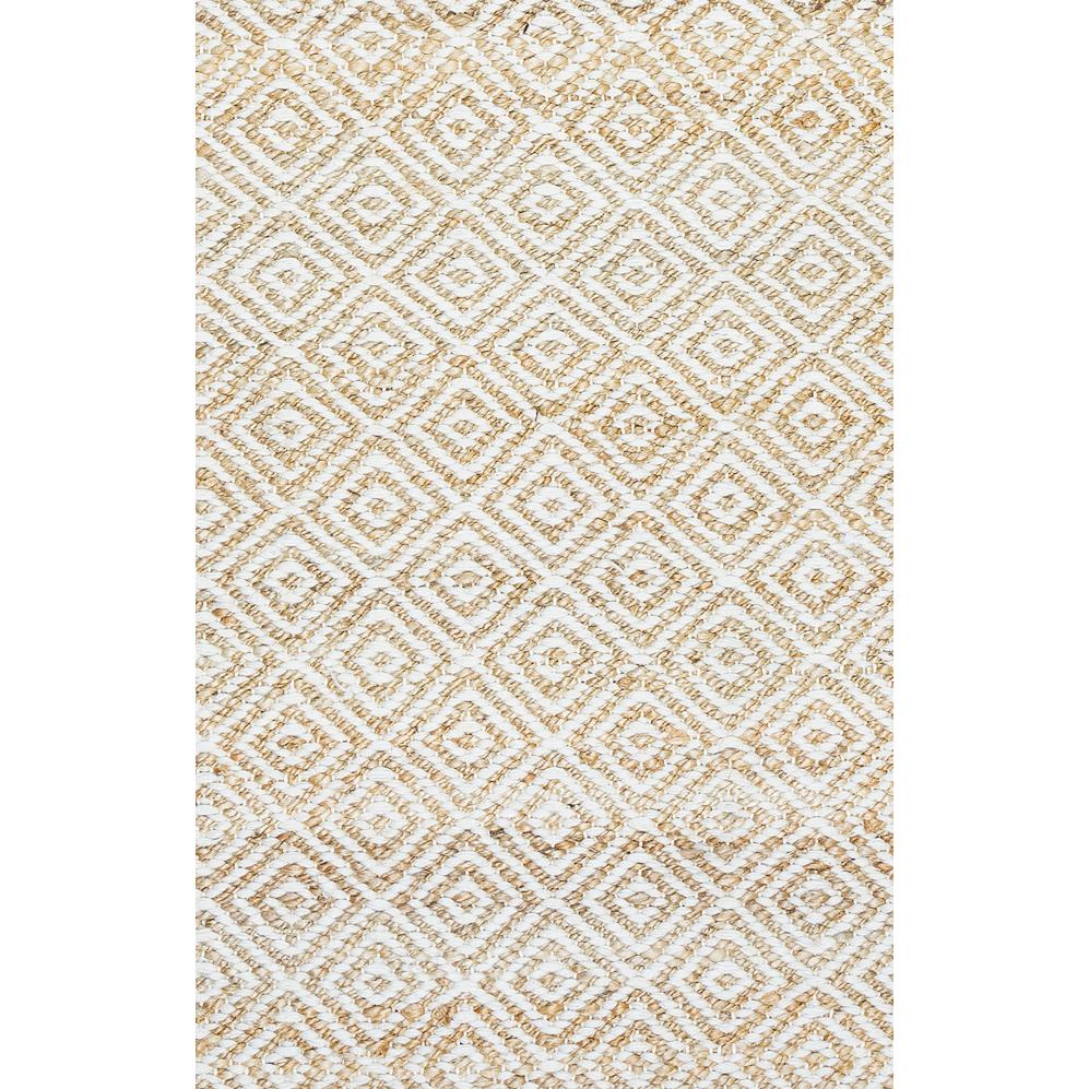 Hand Woven Flat Weave Pile Jute/ Wool Rug, 2'6" x 8'. Picture 3