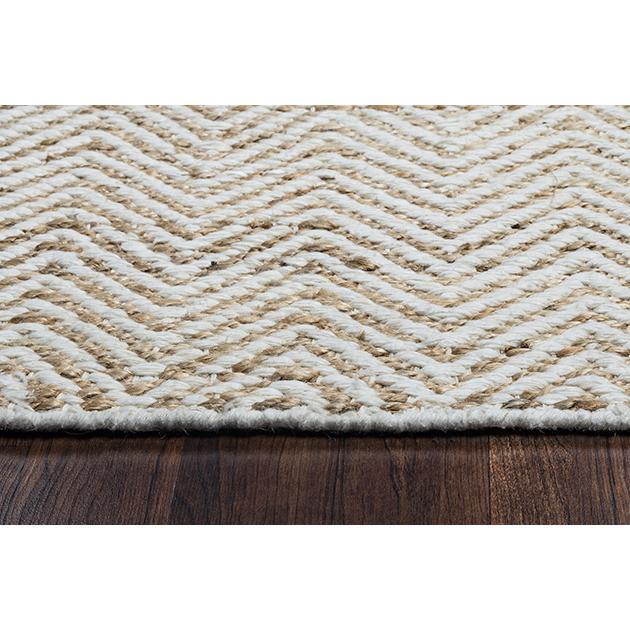 Hand Woven Flat Weave Pile Jute/ Wool Rug, 2'6" x 8'. Picture 14