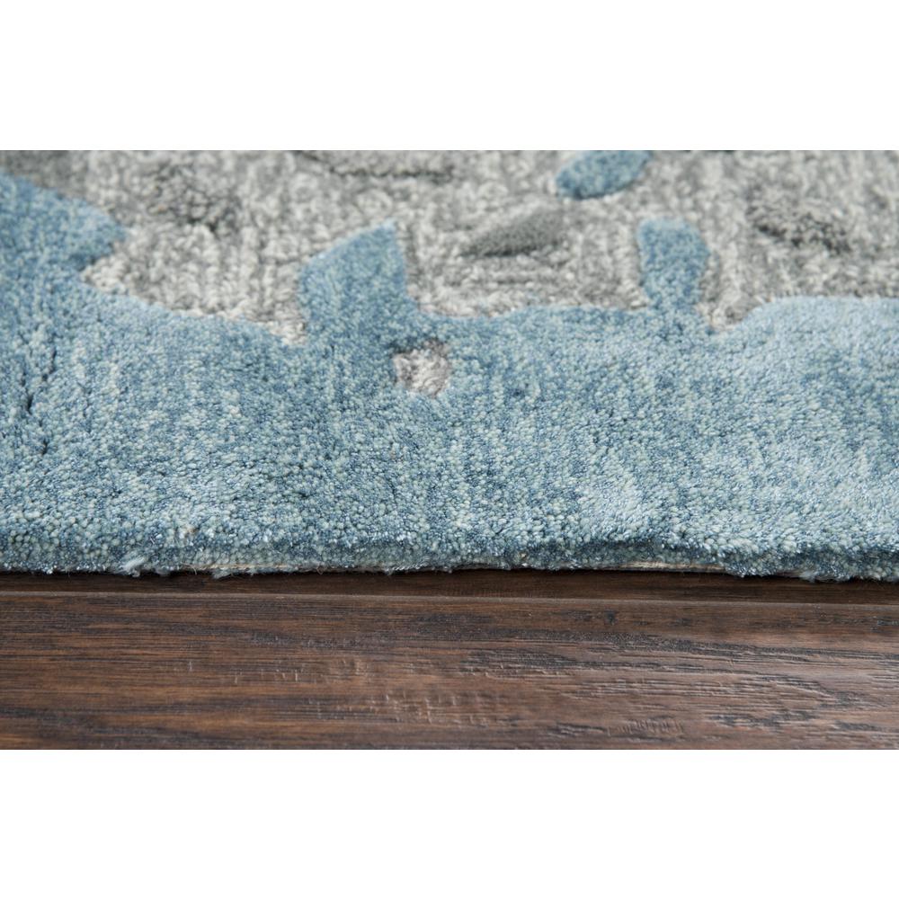 Hand Tufted Cut & Loop Pile Wool/ Viscose Rug, 5' x 8'. Picture 6